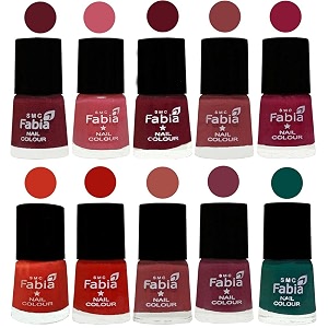 nail paint  glossy amp shine nail polish combo 6 ml each - set of 10 multicolor05541