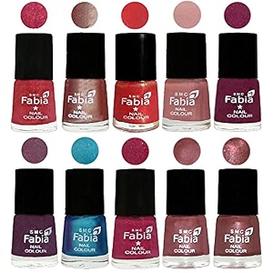 nail paint  glossy amp shine nail polish combo 6 ml each - set of 10 multicolor05192