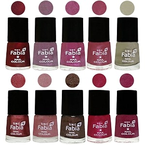 nail paint  glossy amp shine nail polish combo 6 ml each - set of 10 multicolor05762