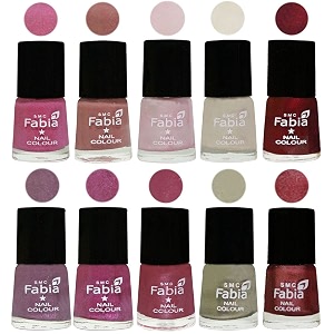 nail paint  glossy amp shine nail polish combo 6 ml each - set of 10 multicolor05670
