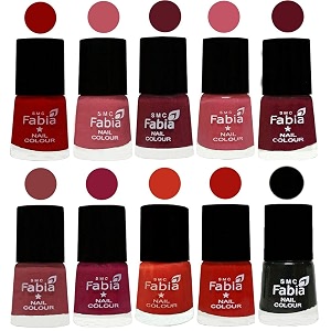 nail paint  glossy amp shine nail polish combo 6 ml each - set of 10 multicolor05528