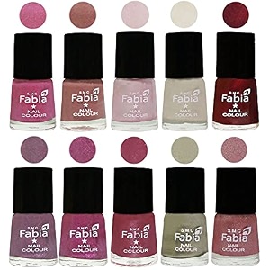 nail paint  glossy amp shine nail polish combo 6 ml each - set of 10 multicolor05671