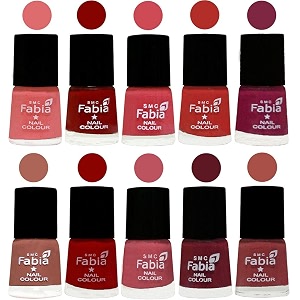 nail paint  glossy amp shine nail polish combo 6 ml each - set of 10 multicolor05444