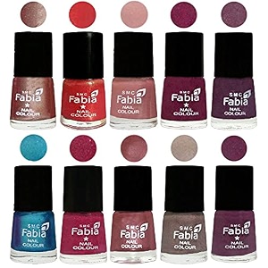 nail paint  glossy amp shine nail polish combo 6 ml each - set of 10 multicolor05252