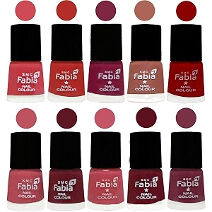 nail paint  glossy amp shine nail polish combo 6 ml each - set of 10 multicolor05474