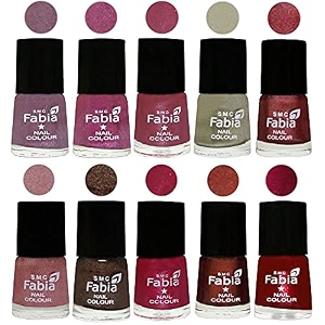 nail paint  glossy amp shine nail polish combo 6 ml each - set of 10 multicolor05780