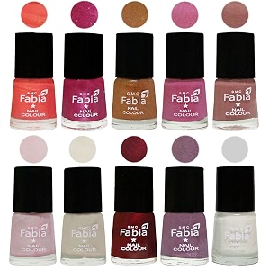 nail paint  glossy amp shine nail polish combo 6 ml each - set of 10 multicolor05617