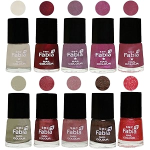 nail paint  glossy amp shine nail polish combo 6 ml each - set of 10 multicolor05751