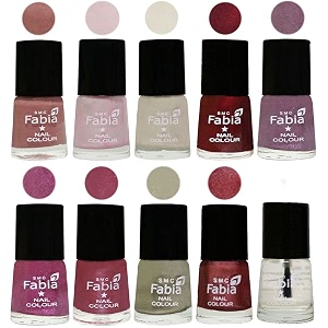 nail paint  glossy amp shine nail polish combo 6 ml each - set of 10 multicolor05716