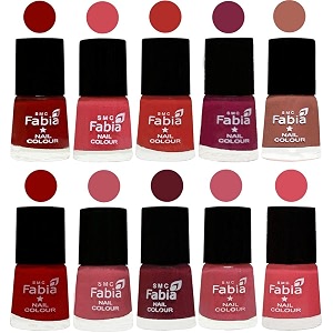 nail paint  glossy amp shine nail polish combo 6 ml each - set of 10 multicolor05461
