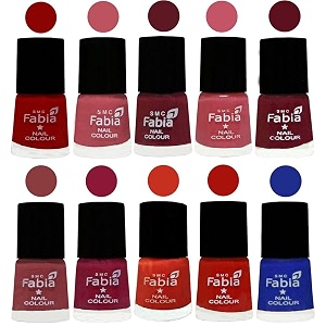 nail paint  glossy amp shine nail polish combo 6 ml each - set of 10 multicolor05525