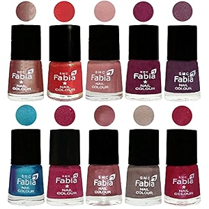 nail paint  glossy amp shine nail polish combo 6 ml each - set of 10 multicolor05246