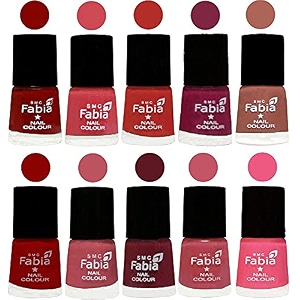 nail paint  glossy amp shine nail polish combo 6 ml each - set of 10 multicolor05462