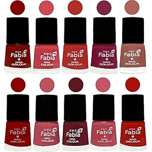 nail paint  glossy amp shine nail polish combo 6 ml each - set of 10 multicolor05458