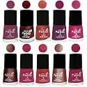 Nail Paint | Glossy &amp; Shine Nail Polish Combo| 6 ml Each) - Set of 10 Multicolor,04894