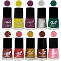 Nail Paint | Glossy &amp; Shine Nail Polish Combo| 6 ml Each) - Set of 10 Multicolor,05950