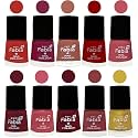 Nail Paint | Glossy &amp; Shine Nail Polish Combo| 6 ml Each) - Set of 10 Multicolor,05490