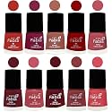 Nail Paint | Glossy &amp; Shine Nail Polish Combo| 6 ml Each) - Set of 10 Multicolor,05488