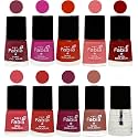 Nail Paint | Glossy &amp; Shine Nail Polish Combo| 6 ml Each) - Set of 10 Multicolor,05400