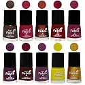 Nail Paint | Glossy &amp; Shine Nail Polish Combo| 6 ml Each) - Set of 10 Multicolor,05884