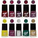 Nail Paint | Glossy &amp; Shine Nail Polish Combo| 6 ml Each) - Set of 10 Multicolor,05921