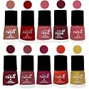 Nail Paint | Glossy &amp; Shine Nail Polish Combo| 6 ml Each) - Set of 10 Multicolor,05513