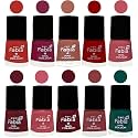 Nail Paint | Glossy &amp; Shine Nail Polish Combo| 6 ml Each) - Set of 10 Multicolor,05491