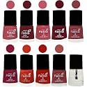 Nail Paint | Glossy &amp; Shine Nail Polish Combo| 6 ml Each) - Set of 10 Multicolor,05535