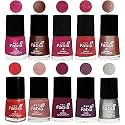 Nail Paint | Glossy &amp; Shine Nail Polish Combo| 6 ml Each) - Set of 10 Multicolor,05097