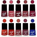 Nail Paint | Glossy &amp; Shine Nail Polish Combo| 6 ml Each) - Set of 10 Multicolor,05542