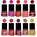 Nail Paint | Glossy &amp; Shine Nail Polish Combo| 6 ml Each) - Set of 10 Multicolor,05397