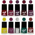 Nail Paint | Glossy &amp; Shine Nail Polish Combo| 6 ml Each) - Set of 10 Multicolor,05915