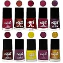 Nail Paint | Glossy &amp; Shine Nail Polish Combo| 6 ml Each) - Set of 10 Multicolor,05896