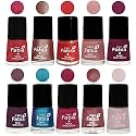 Nail Paint | Glossy &amp; Shine Nail Polish Combo| 6 ml Each) - Set of 10 Multicolor,05198