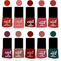 Nail Paint | Glossy &amp; Shine Nail Polish Combo| 6 ml Each) - Set of 10 Multicolor,05433