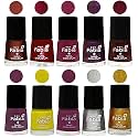 Nail Paint | Glossy &amp; Shine Nail Polish Combo| 6 ml Each) - Set of 10 Multicolor,05907