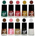 Nail Paint | Glossy &amp; Shine Nail Polish Combo| 6 ml Each) - Set of 10 Multicolor,05967