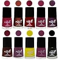 Nail Paint | Glossy &amp; Shine Nail Polish Combo| 6 ml Each) - Set of 10 Multicolor,05901