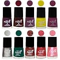 Nail Paint | Glossy &amp; Shine Nail Polish Combo| 6 ml Each) - Set of 10 Multicolor,05937