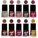 Nail Paint | Glossy &amp; Shine Nail Polish Combo| 6 ml Each) - Set of 10 Multicolor,05842