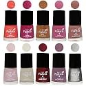 Nail Paint | Glossy &amp; Shine Nail Polish Combo| 6 ml Each) - Set of 10 Multicolor,05607