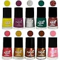 Nail Paint | Glossy &amp; Shine Nail Polish Combo| 6 ml Each) - Set of 10 Multicolor,05955