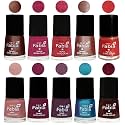 Nail Paint | Glossy &amp; Shine Nail Polish Combo| 6 ml Each) - Set of 10 Multicolor,05134