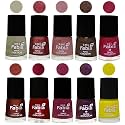 Nail Paint | Glossy &amp; Shine Nail Polish Combo| 6 ml Each) - Set of 10 Multicolor,05836