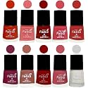 Nail Paint | Glossy &amp; Shine Nail Polish Combo| 6 ml Each) - Set of 10 Multicolor,05436
