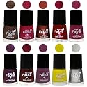Nail Paint | Glossy &amp; Shine Nail Polish Combo| 6 ml Each) - Set of 10 Multicolor,05880