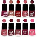 Nail Paint | Glossy &amp; Shine Nail Polish Combo| 6 ml Each) - Set of 10 Multicolor,05501