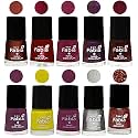 Nail Paint | Glossy &amp; Shine Nail Polish Combo| 6 ml Each) - Set of 10 Multicolor,05905