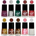Nail Paint | Glossy &amp; Shine Nail Polish Combo| 6 ml Each) - Set of 10 Multicolor,05962