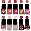 Nail Paint | Glossy &amp; Shine Nail Polish Combo| 6 ml Each) - Set of 10 Multicolor,05576